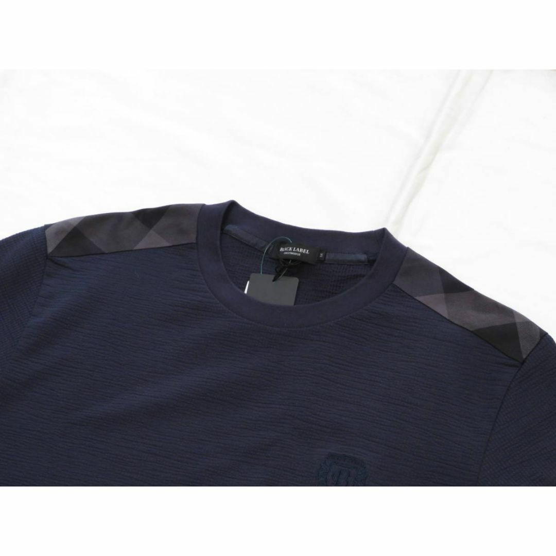 ブラックレーベル 　半袖肩チェックカットソー　Mサイズ　紺 16,500円