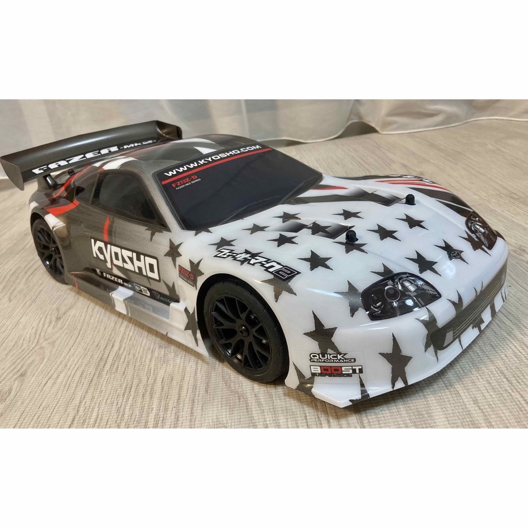 京商 1/10 JZA80 スープラ ボディ 未走行車外し ホイール/タイヤ付