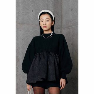 bibiy ビビィ　ニット　ホワイト  JUANA KNIT TOP