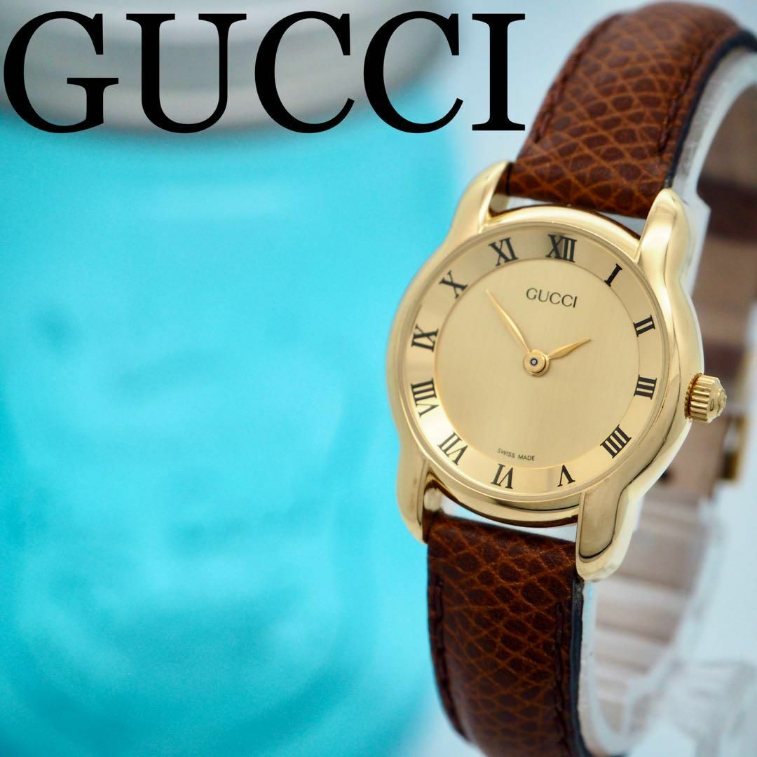 Gucci - 620【美品】GUCCI グッチ時計 レディース腕時計 ゴールド