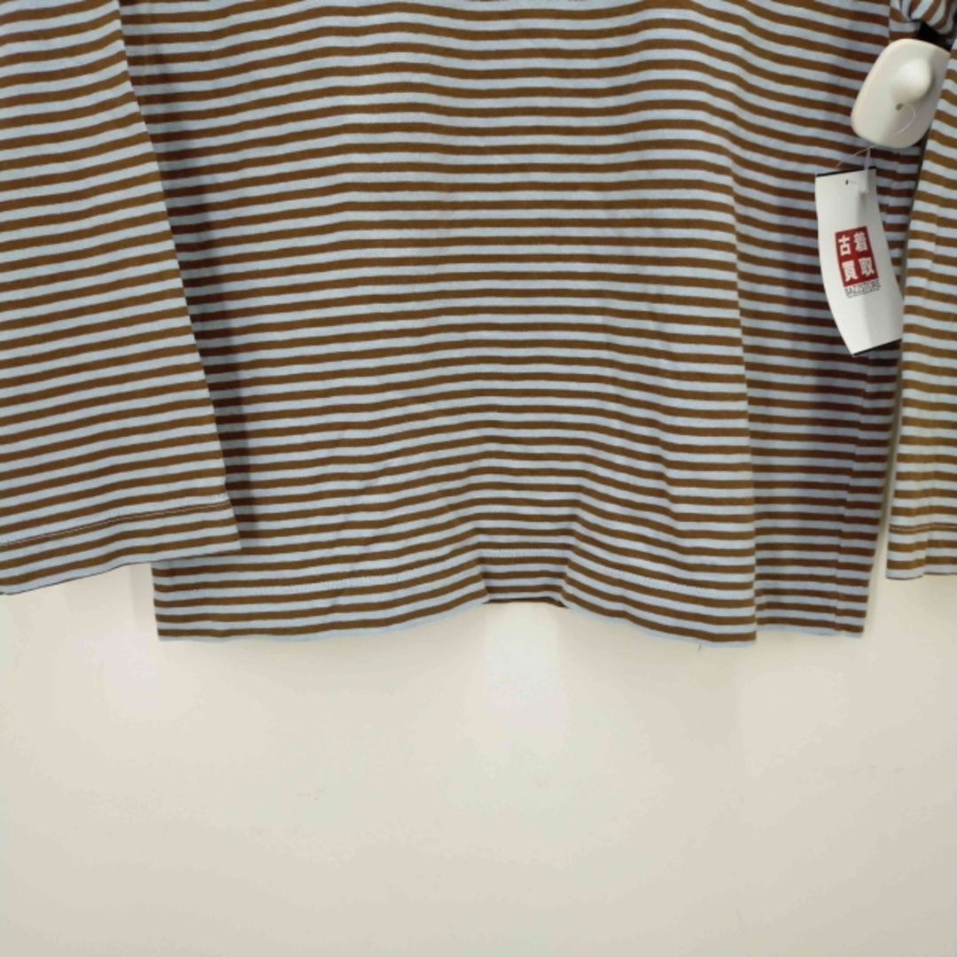45R(フォーティファイブアール)の45α(フォーティーファイブアール) 縞天竺の四角Tシャツ レディース トップス レディースのトップス(カットソー(長袖/七分))の商品写真