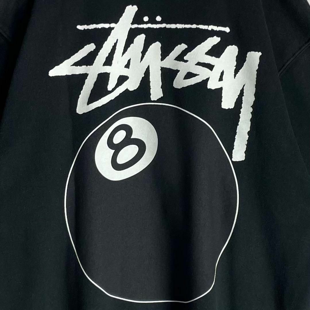 STUSSY - 【希少デザイン】ステューシー パーカー 8ボール 両面ロゴ 即