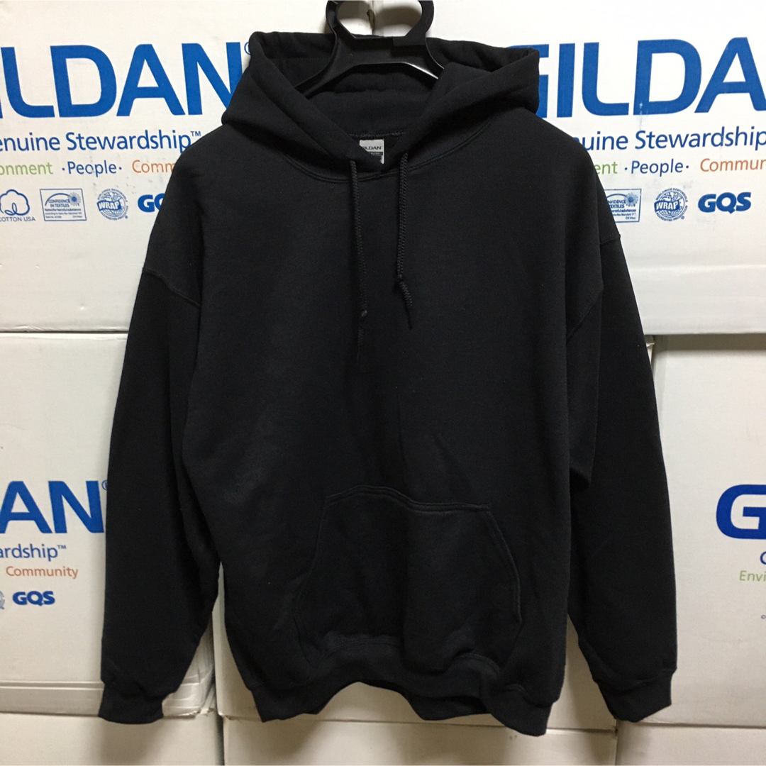 【ビックシルエット☆コットン50%】GILDAN パーカー XL〜 2XL 薄黒