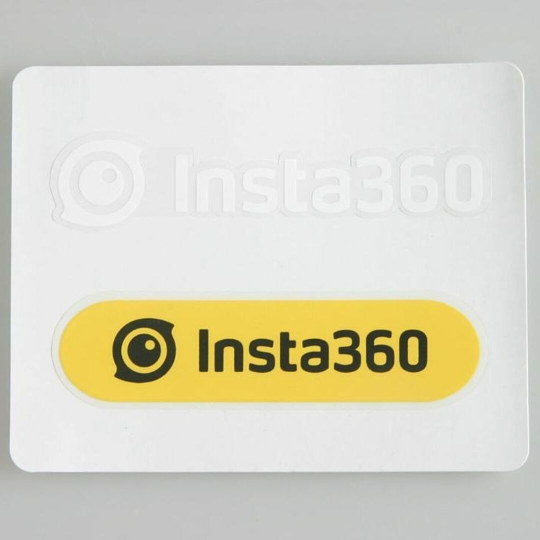 未使用 insta360 ロゴ入り ステッカー 白 黄 | フリマアプリ ラクマ