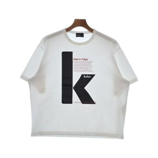 カラー(kolor)のkolor カラー Tシャツ・カットソー 2(M位) 白 【古着】【中古】(Tシャツ/カットソー(半袖/袖なし))