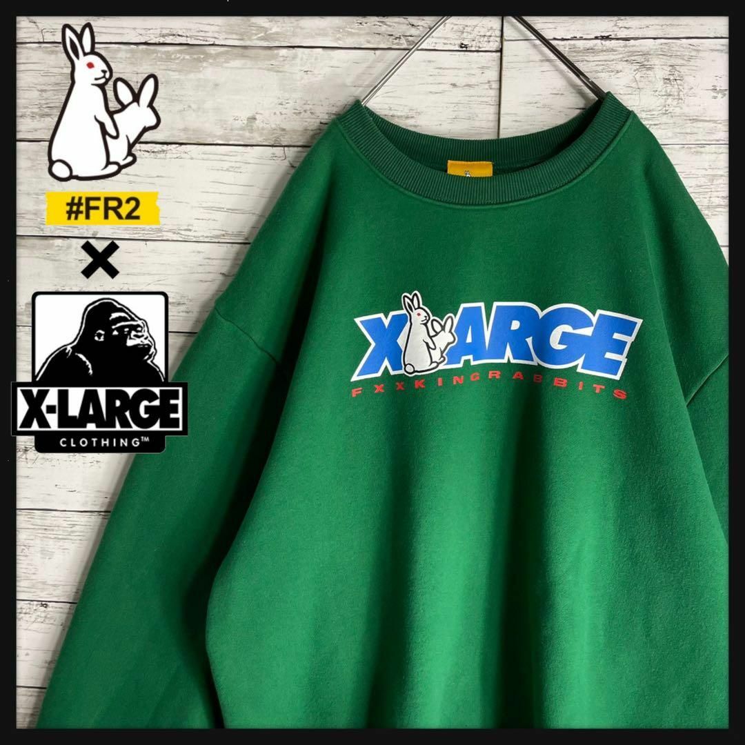 【限定コラボ】FR2×XLARGE ビックパイルロゴ 入手困難 希少パーカー