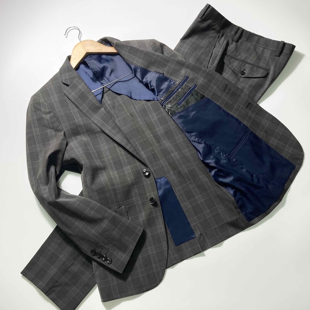 TETE HOMME(テットオム)のTETE HOMME テットオム スーツ セットアップ チェック 通年可能 メンズのスーツ(セットアップ)の商品写真