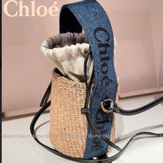 クロエ(Chloe)の新品♡Chloe♡デニムカゴバック♡オシャレショルダートートバック大人気♡(かごバッグ/ストローバッグ)