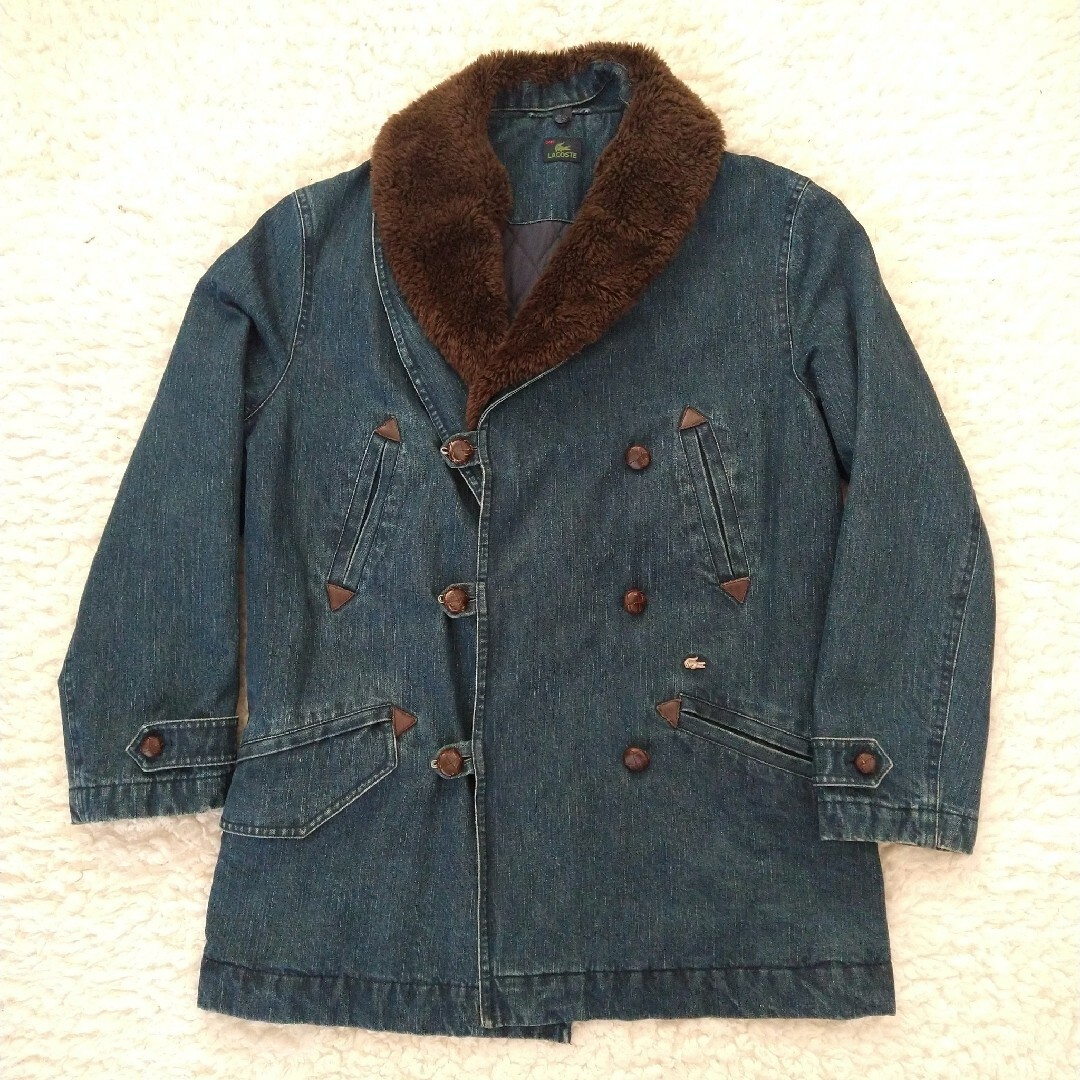 良品 ラコステ デニムボアジャケット ランチコート 2way 大きめ 54 | フリマアプリ ラクマ