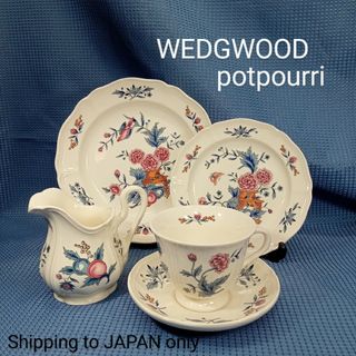 ウェッジウッド(WEDGWOOD)の英国製 WEDGWOOD ウェッジウッド 1950's ポプリ ティーセット(食器)