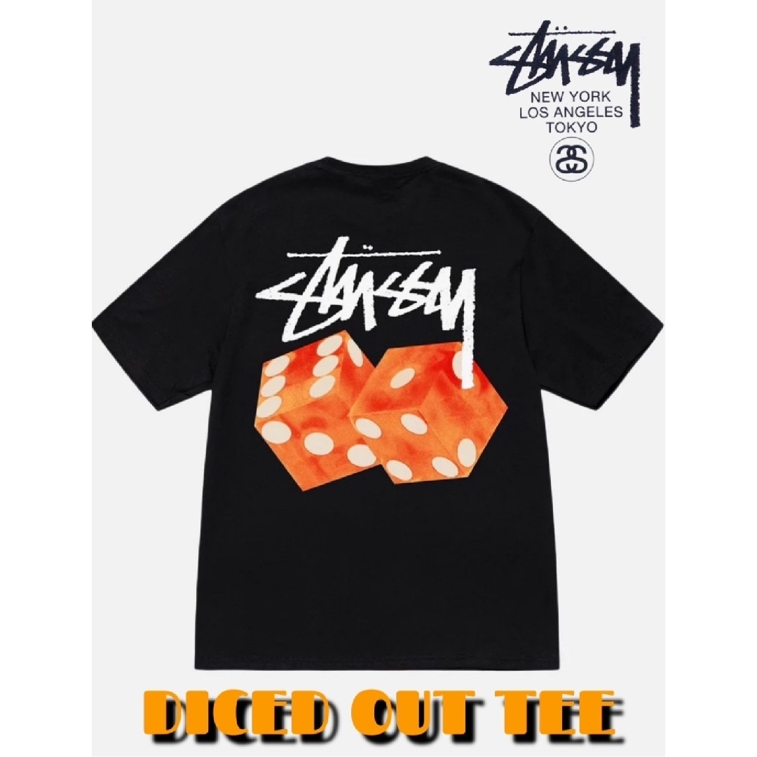 STUSSY DICED OUT TEE BLACK【完売品】blackDETAILS