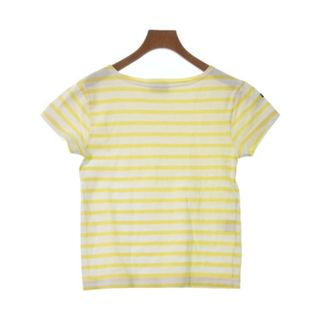 ルミノア(Le Minor)のLe minor ルミノア Tシャツ・カットソー -(S位) 白x黄(ボーダー) 【古着】【中古】(カットソー(半袖/袖なし))