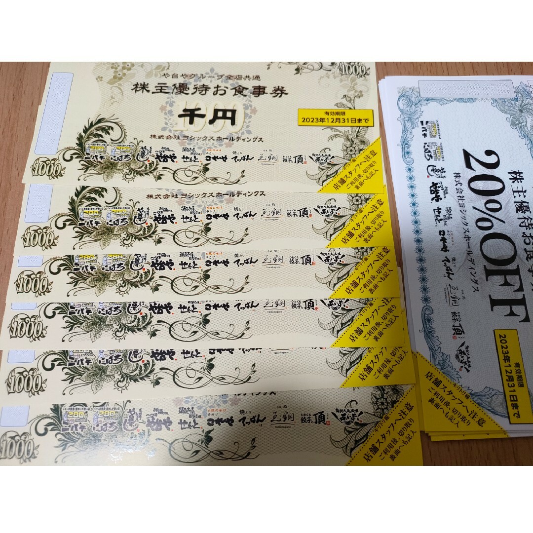 ヨシックス株主優待券 11,000円分 割引券-