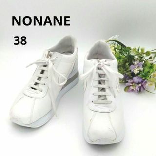 ★お値下げ　NO NAME 38 パンチングレザー スニーカー