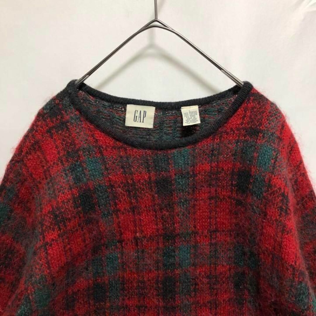 90s OLD GAP オールド ギャップ タータンチェック モヘア ニット- 90s OLD GAP オールド ギャップ タータンチェック モヘア ニット