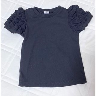 SHEIN ぽこぽこトップス 9-12M ブラック(Ｔシャツ)