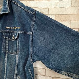 Rocawear - ROCAWEAR ロカウェア デニムジャケット 両面刺繍ロゴの通販