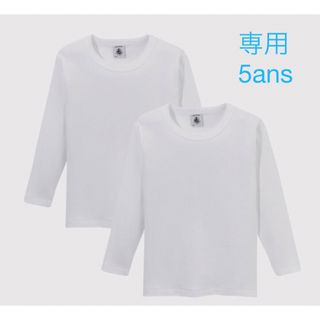 プチバトー(PETIT BATEAU)の専用　プチバトー　新品長袖Tシャツ２枚組　5ans/110cm(Tシャツ/カットソー)