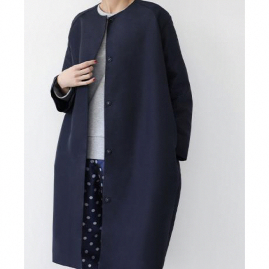 完売!新品ERFRANK*ラッフル襟付き2WAYコクーンシルエットコート