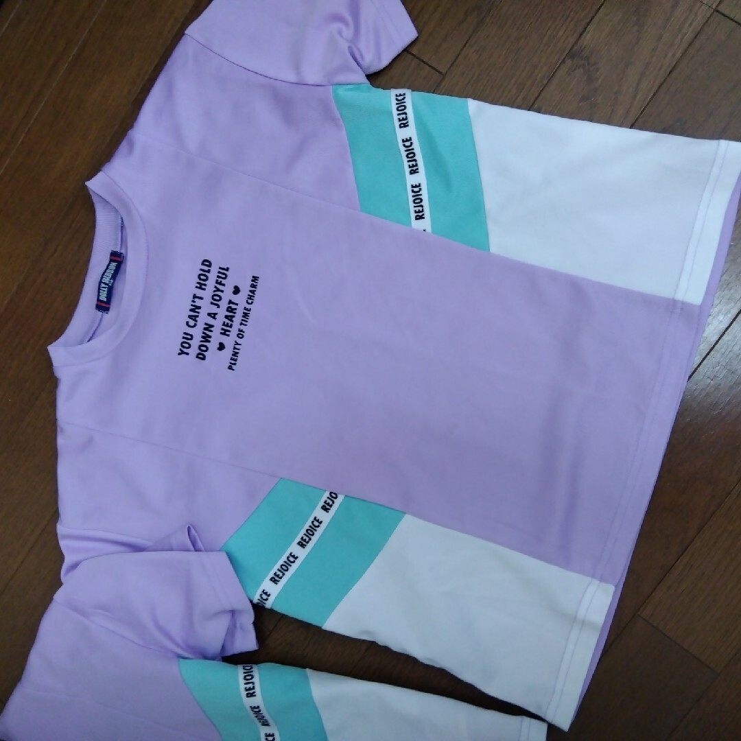 しまむら(シマムラ)の速乾性 スポーツ ジム Tシャツおまとめ２枚 キッズ/ベビー/マタニティのキッズ服女の子用(90cm~)(Tシャツ/カットソー)の商品写真