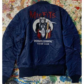 MISFITS アバンギャルド ブルゾン アウター 秋 メンズ お洒落 ネイビー