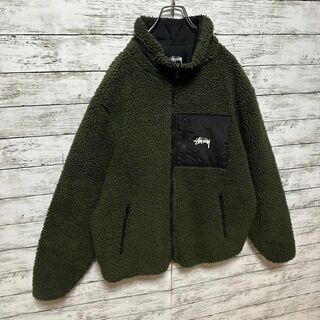 stussy ペイズリー ボアジャケット Lサイズ 即完品