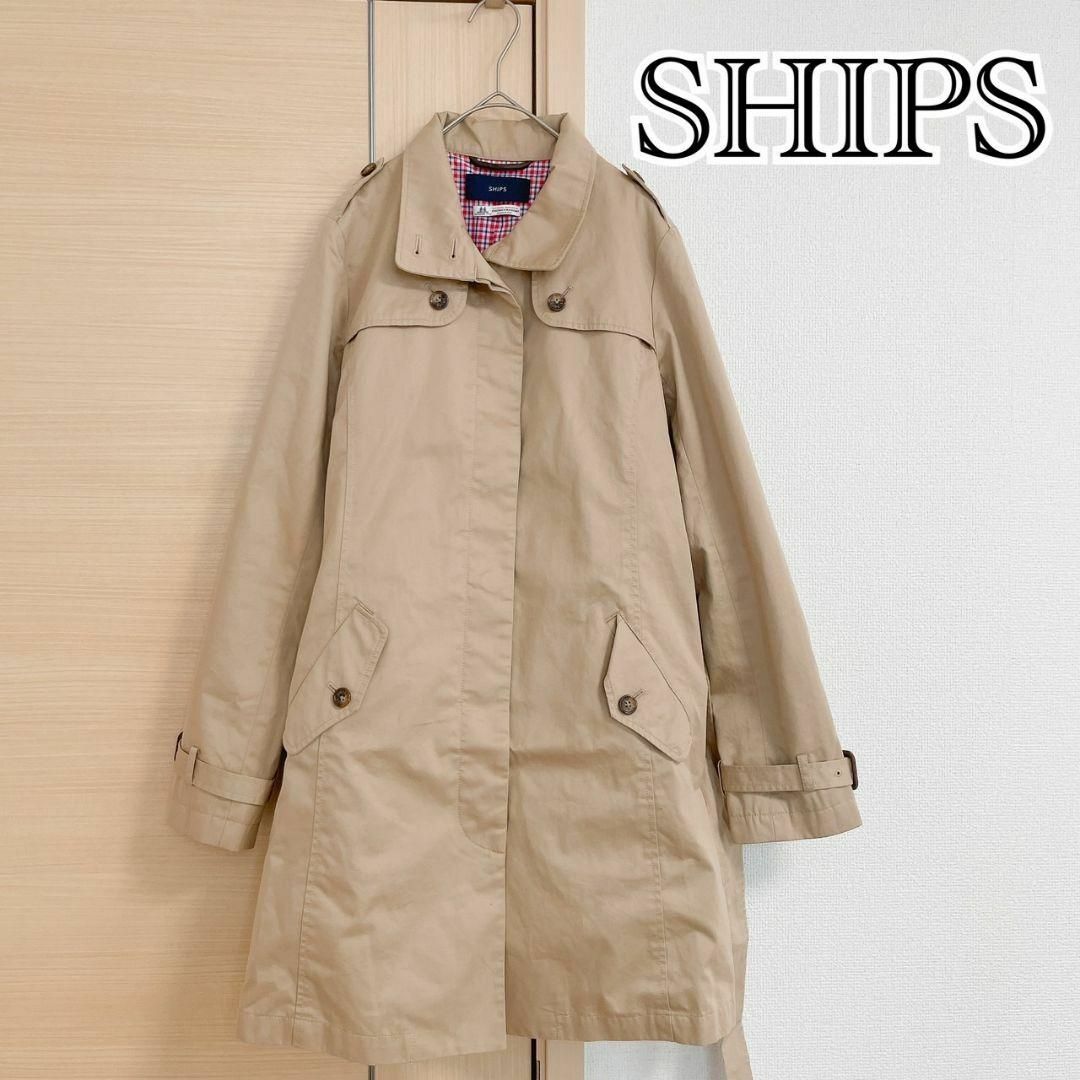 SHIPS(シップス)のSHIPS　シップス　トレンチコート　ベージュ　アウター レディースのジャケット/アウター(トレンチコート)の商品写真