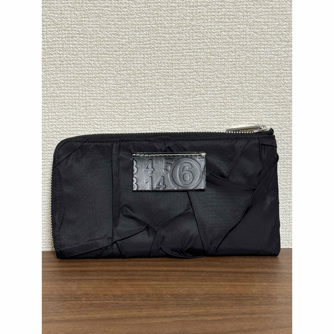 MM6 - 新品 MM6 メゾンマルジェラ L字ファスナー 長財布 薄型 ブラック