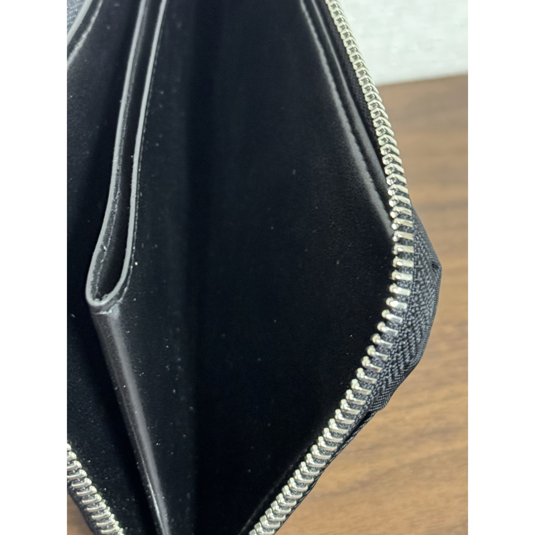 MM6(エムエムシックス)の新品 MM6 メゾンマルジェラ  L字ファスナー 長財布 薄型 ブラック レディースのファッション小物(財布)の商品写真