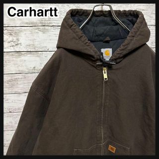 YL2【US輸入】Carhartt　アクティブジャケット【2XL相当】焦げ茶色