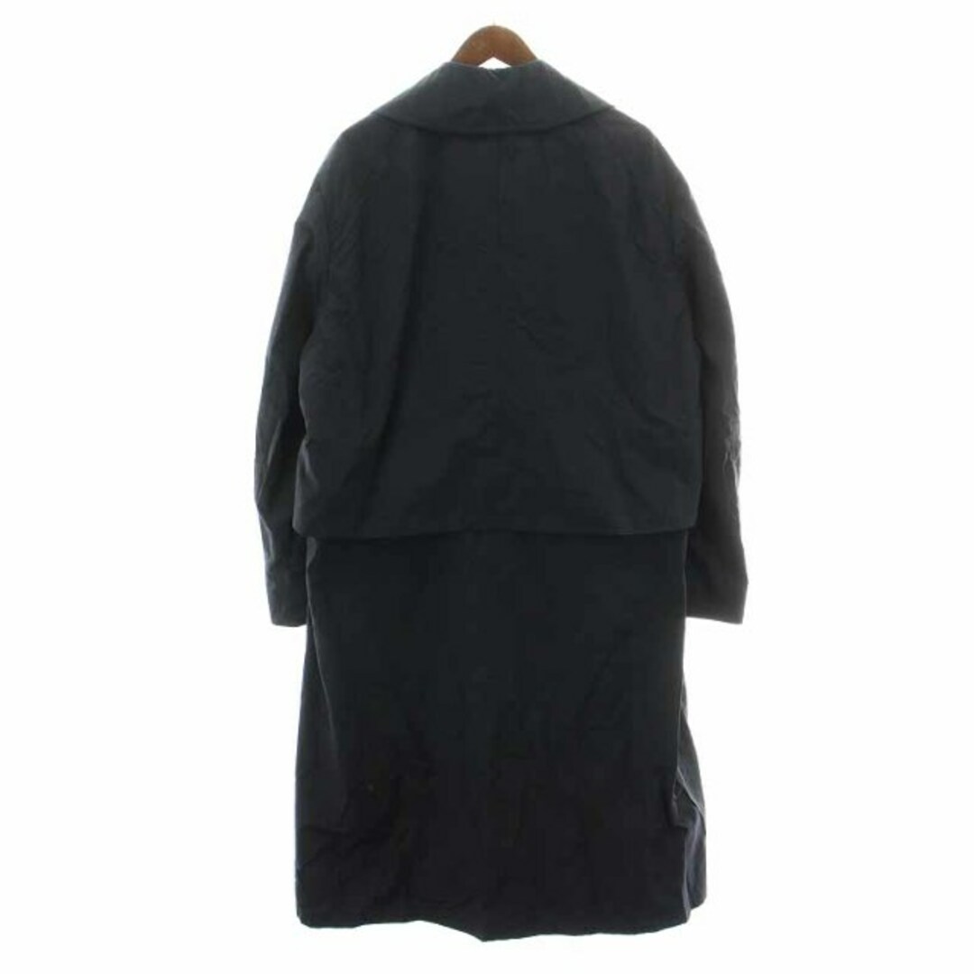 ALMOSTBLACK トレンチコート ナイロンコート ロング 2 M 黒 メンズのジャケット/アウター(その他)の商品写真