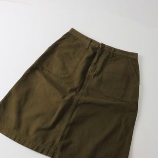 ナチュラルランドリー(NATURAL LAUNDRY)のナチュラルランドリー NATURAL LAUNDRY コットン タイトスカート 2/カーキ ボトムス【2400013556422】(ひざ丈スカート)