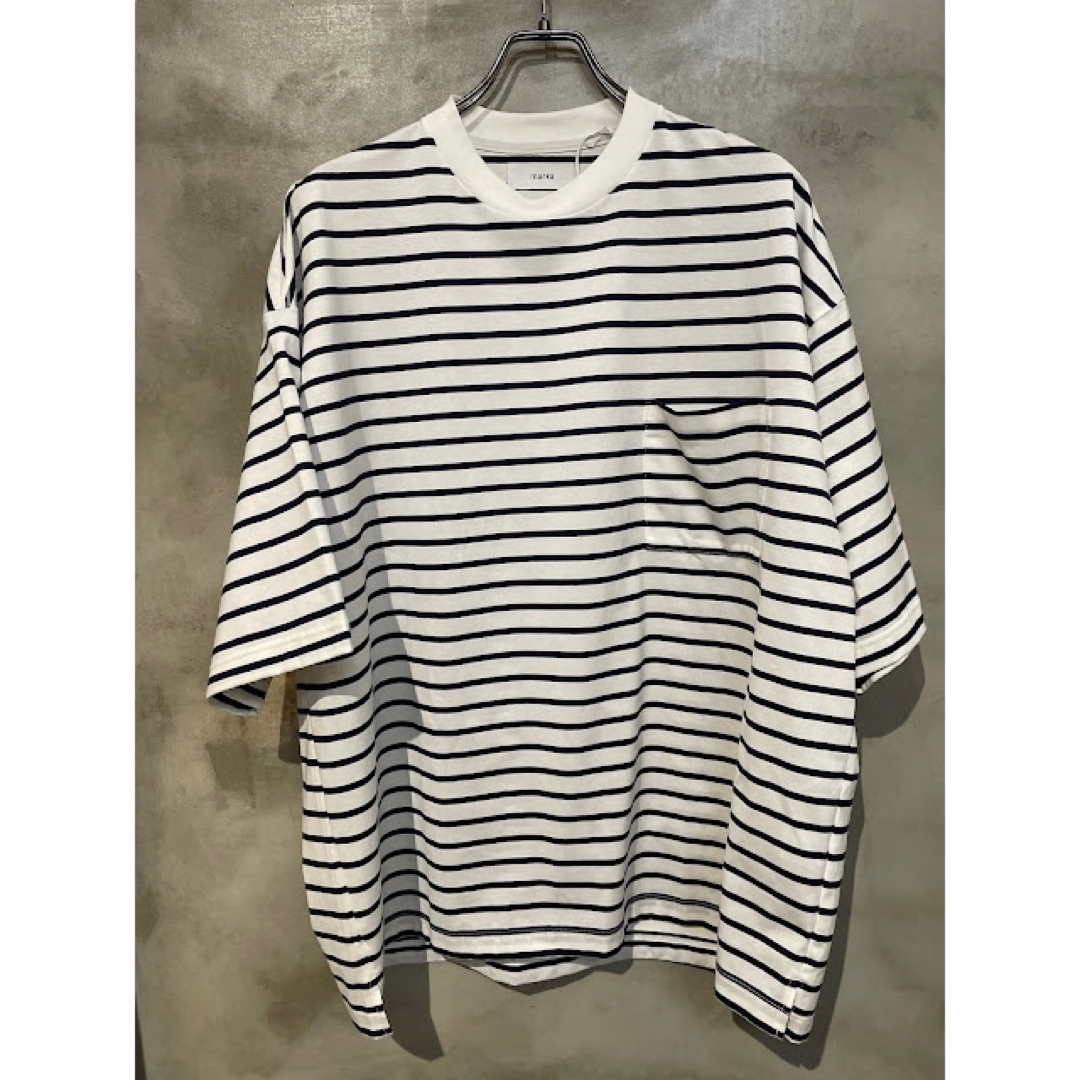 marka 21SS border tee WHITE NAVY &FUN