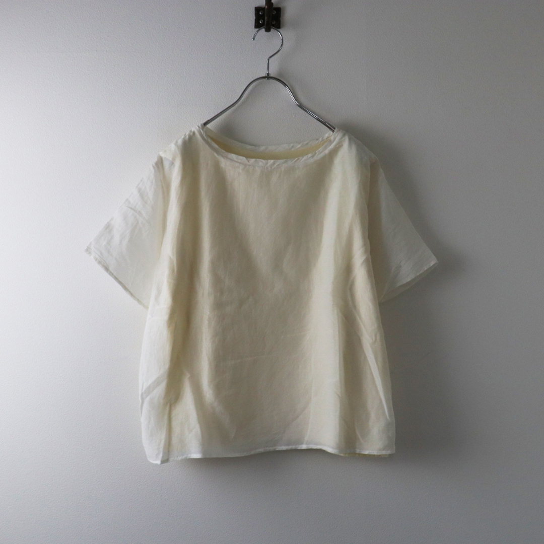 ガーゼ Gauze# G373 コットンシルクレイヤーTシャツ/ホワイト カットソー 半袖【2400013558037】 1