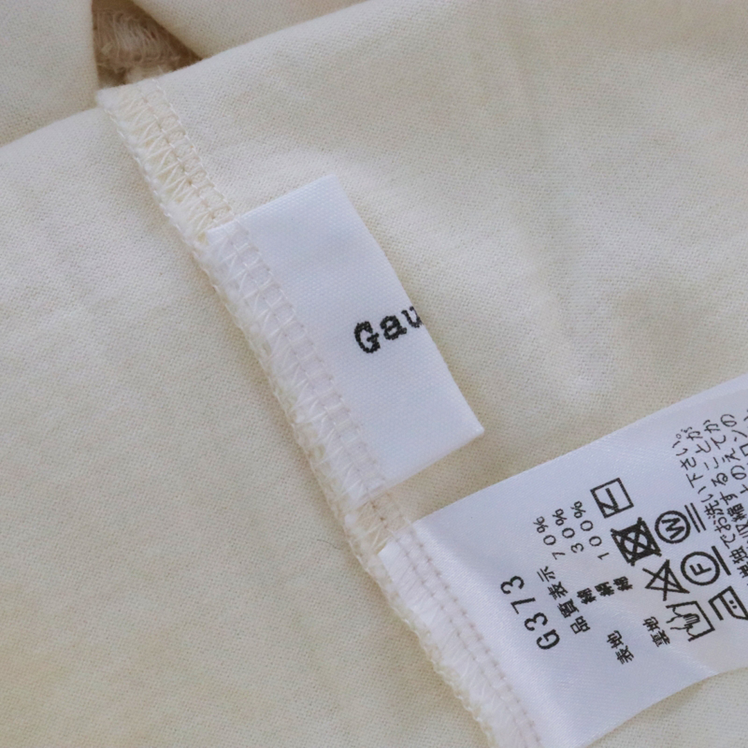 ガーゼ Gauze# G373 コットンシルクレイヤーTシャツ/ホワイト カットソー 半袖【2400013558037】 9