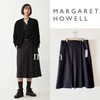 未使用22AW  マーガレットハウエル× LOVATチェックラップ　スカートⅡ