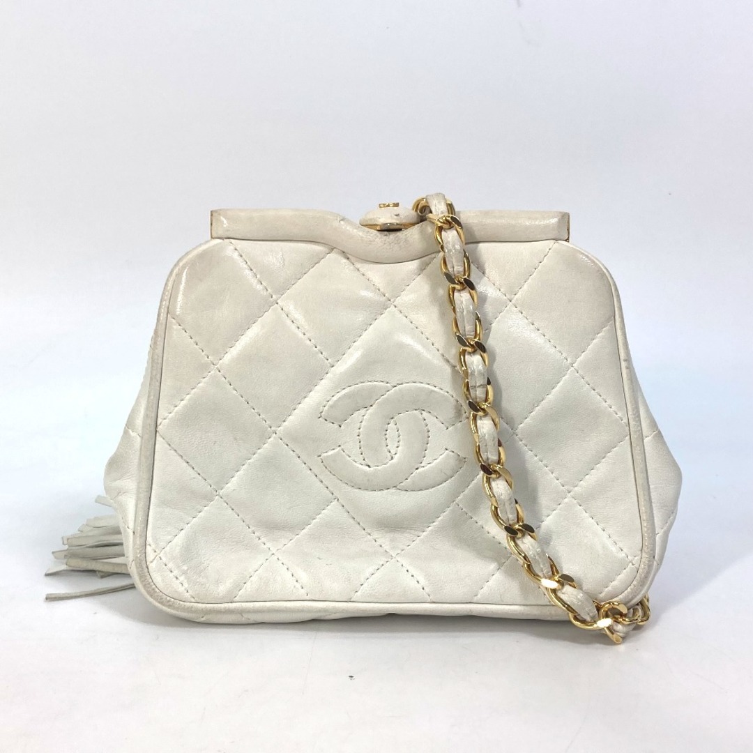 【美品】CHANEL シャネル ポーチ マトラッセ ラムスキン ココマーク