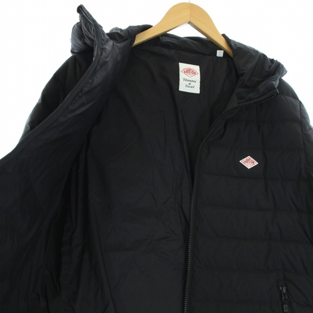 DANTON(ダントン)のDANTON ミドルダウンフードジャケット M 黒 DT-A0028 MNT メンズのジャケット/アウター(ダウンジャケット)の商品写真