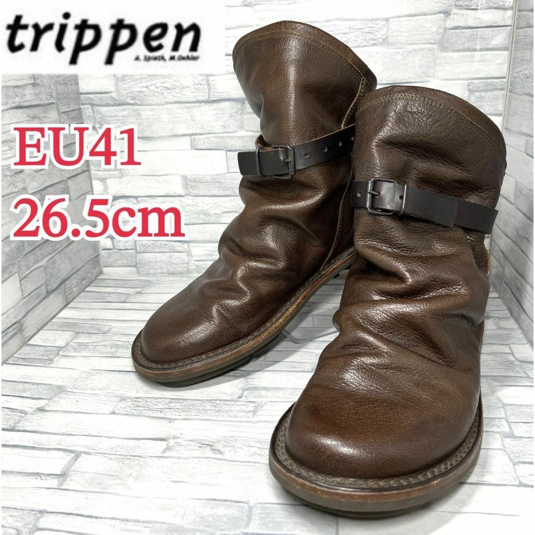trippen - trippen トリッペン ショートブーツ ボム 本革 ブラウン