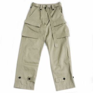 サカイ(sacai)の極美品□23SS sacai/サカイ 23-06456 Cotton Chino Pants ベルテッド コットンチノパンツ/カーゴパンツ ベージュ 日本製 0 正規品 メンズ(チノパン)