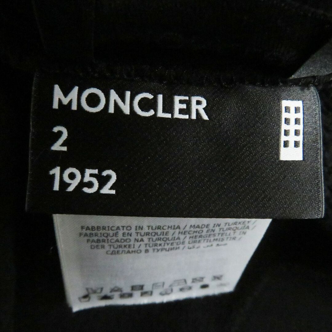 良品□21AW MONCLER GENIUS 2×UNDEFEATED MAGLIA GIROCOLLO 裏起毛 クルーネック 長袖  ロゴスウェットシャツ/トレーナー 黒 L 正規品