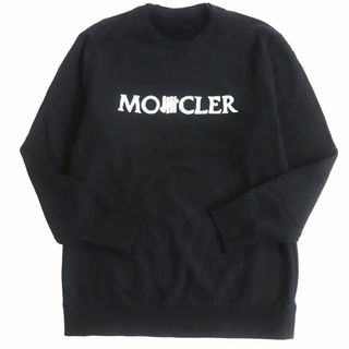 MONCLER／クルーネックロゴスウェット　ブラックM