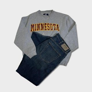 【スウェット×デニムパンツ】リーバイス MINNESOTA ゆるだぼ ロゴ