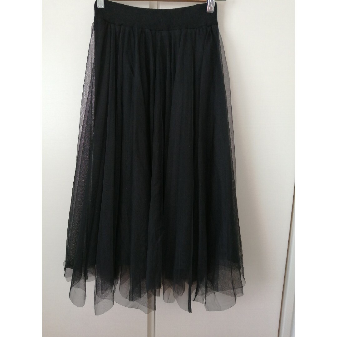 cawaii(カワイイ)のFRENCH PAVE チュールスカート下ニットプリーツスカート  cawaii レディースのスカート(ロングスカート)の商品写真