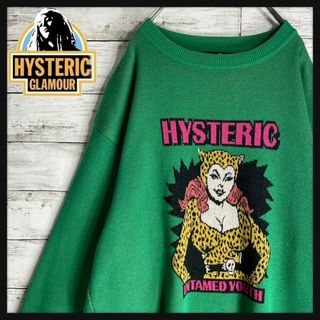 美品☆HYSTERIC GLAMOUR 薄手ニット ヒスガール カーキ Mサイズ-
