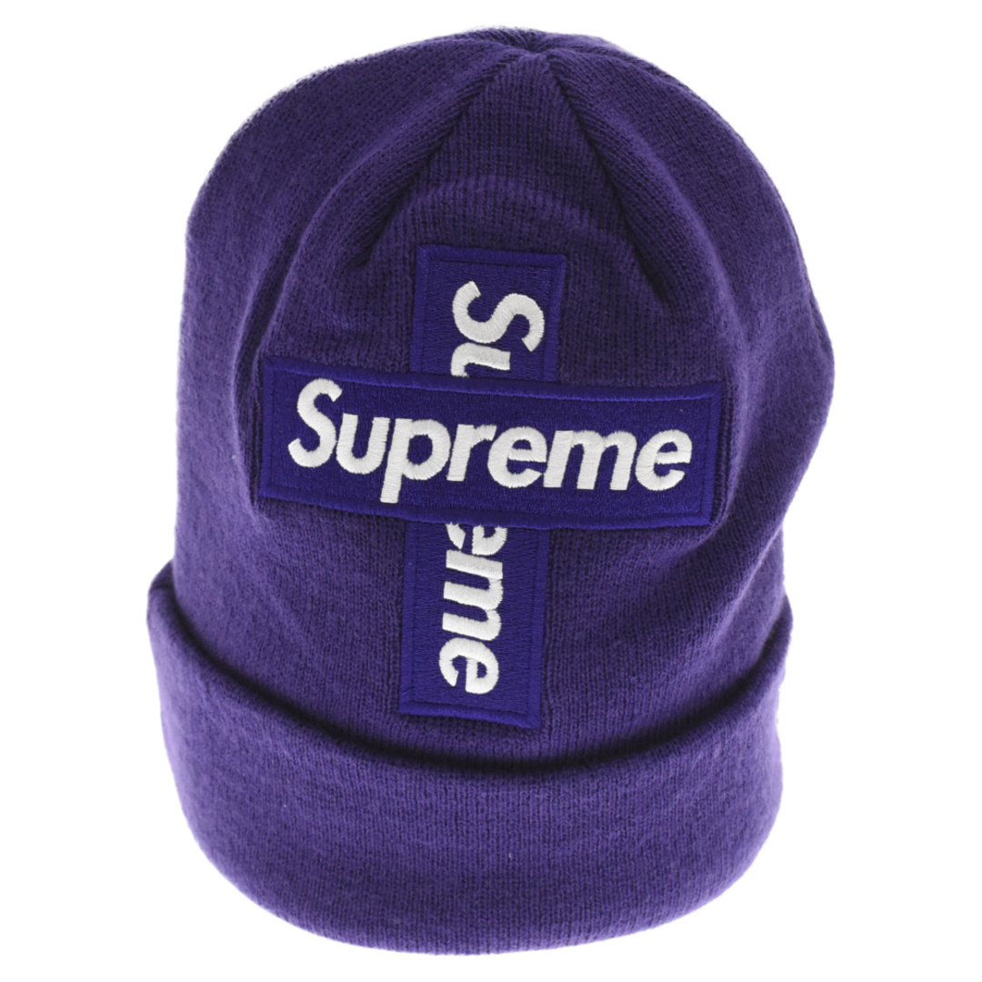 SUPREME シュプリーム 20AW×New Era Cross Box Logo Beanie クロスボックスロゴ ビーニー ニット帽 パープル