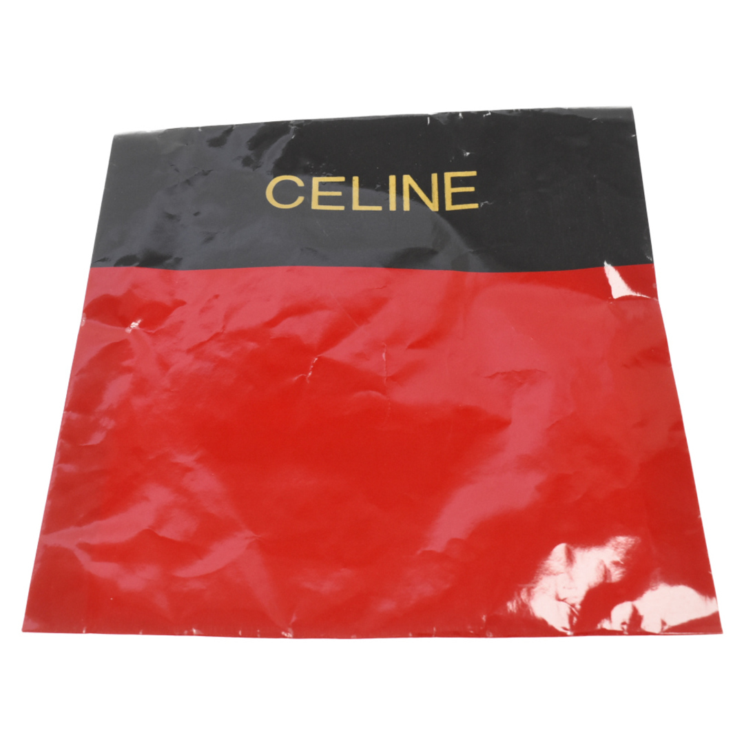 CELINE/セリーヌ 22AW ロゴパッチリブ編みウールニットマフラー 2AC35619S カラー:ブラック【USED】【230612】【yast】