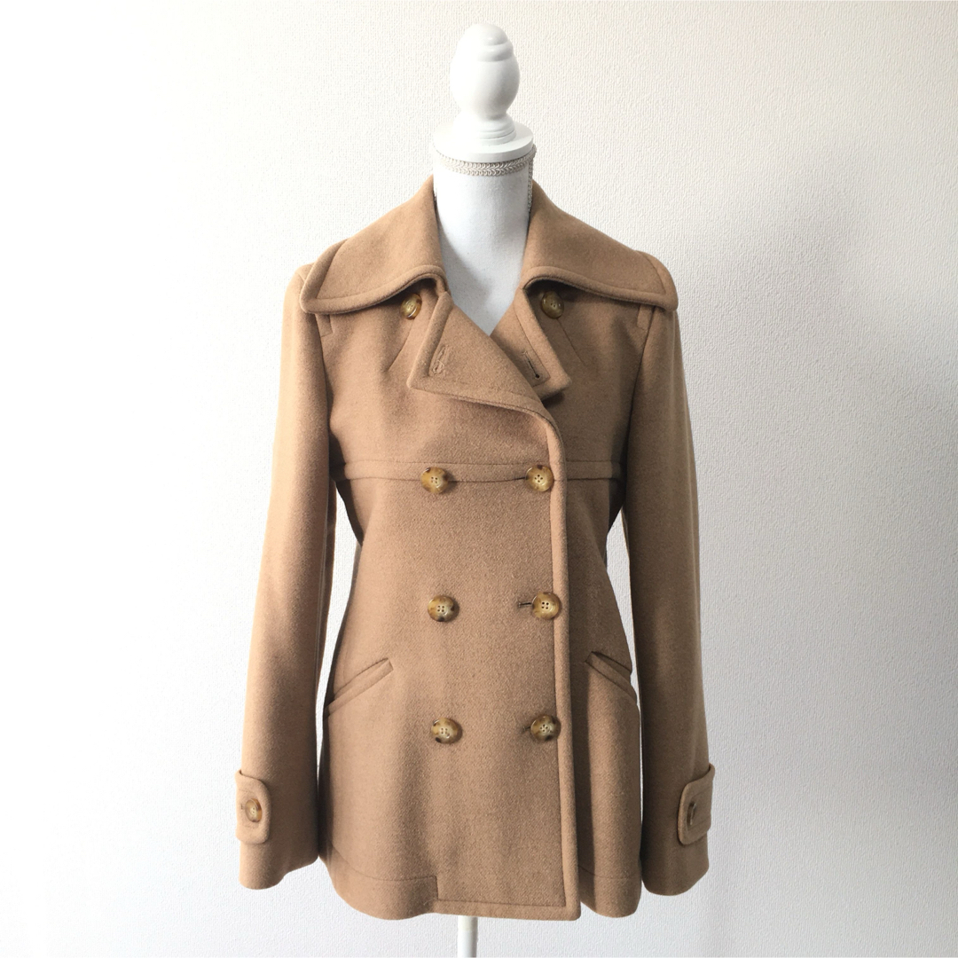 美品 白タグ MaxMara マックスマーラ キャメル コート ジャケット-