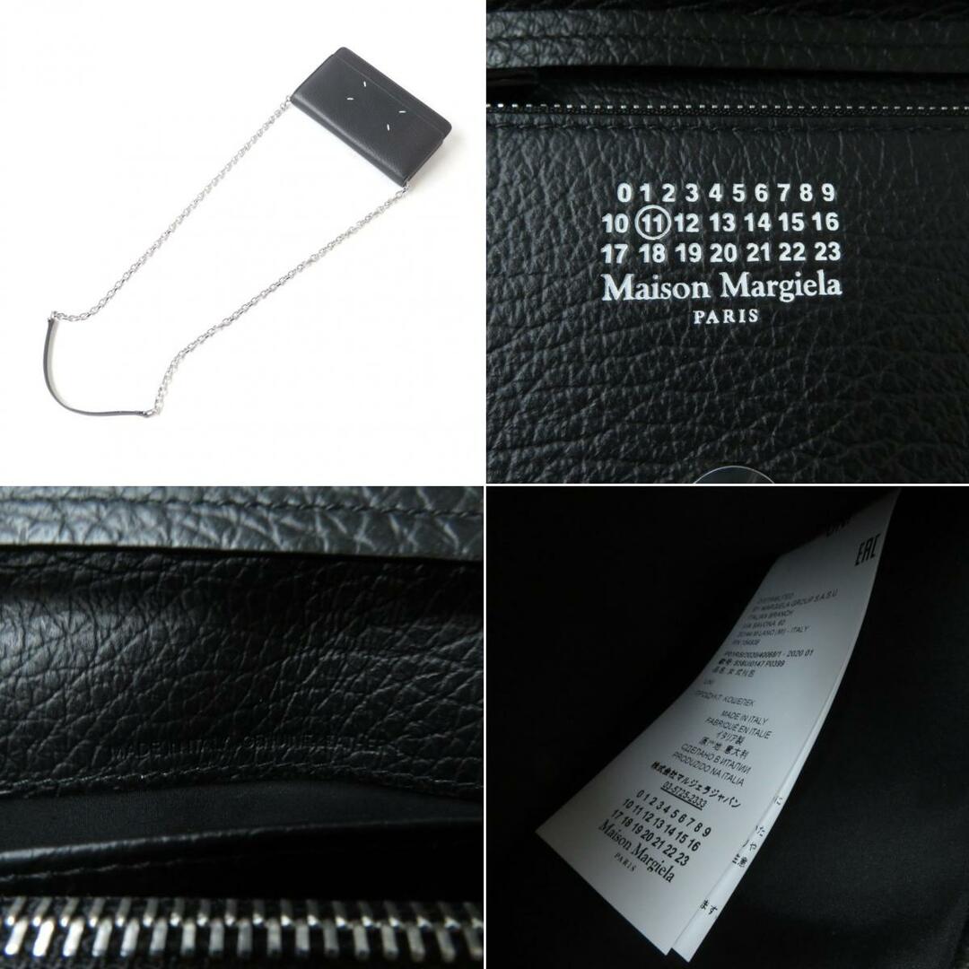 極美品★Maison Margiela 11 メゾンマルジェラ S56UI0147 レザー チェーンウォレット/ショルダーバッグ ブラック 伊製 箱・袋・カード付き