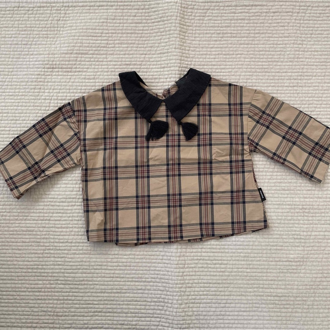 チェック柄トップス キッズ/ベビー/マタニティのキッズ服女の子用(90cm~)(ブラウス)の商品写真